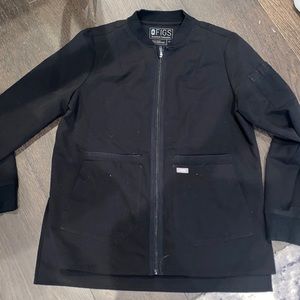 FIGS Black Bellery Scrub Jacket